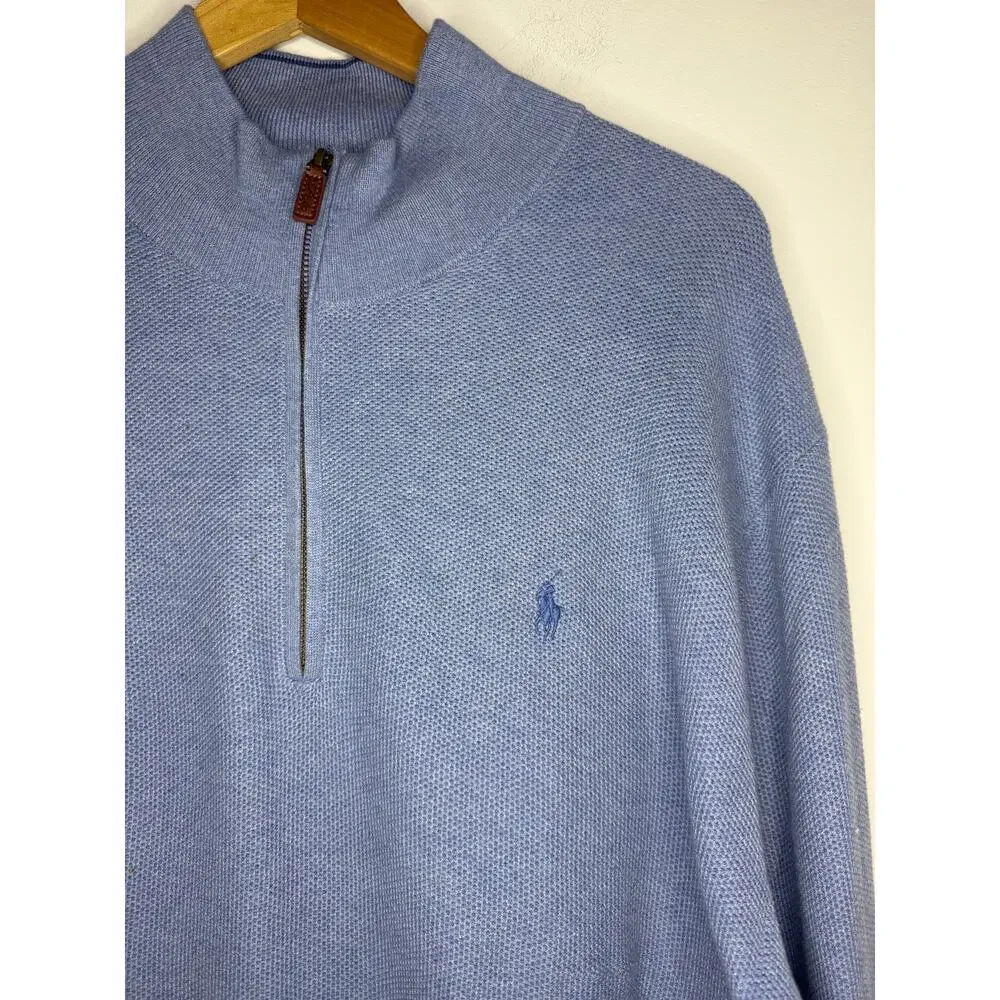 Polo Ralph Lauren Pima Cotton 1/2-Zip Sweater Size XXL